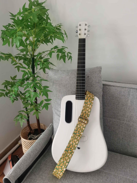 Polyester Guitar Strap with leopard print