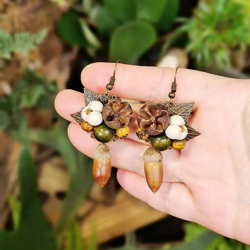 Smile Acorn Earrings