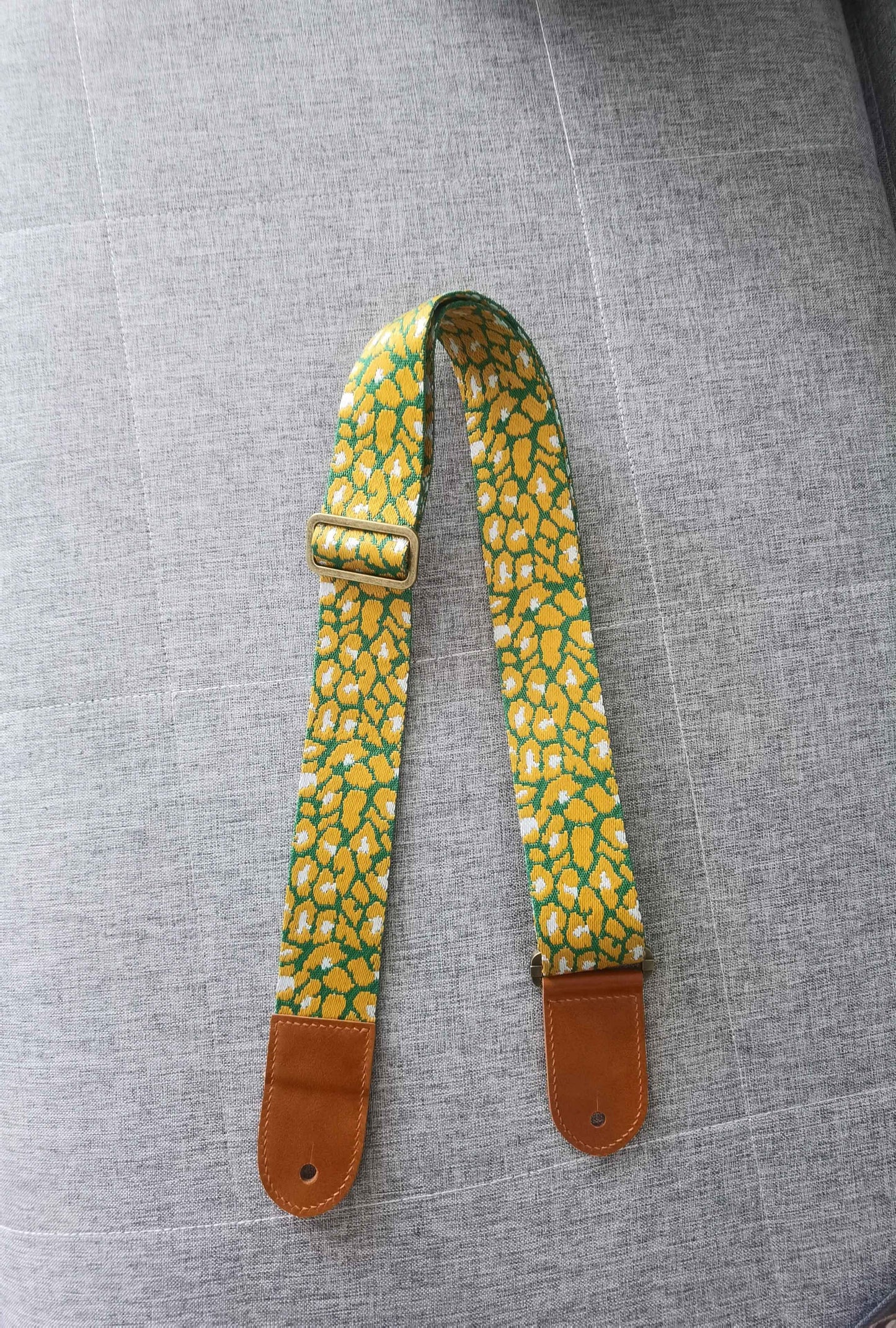 Polyester Guitar Strap with leopard print